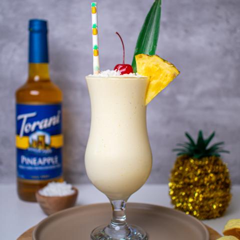Blended Piña Colada Mocktail